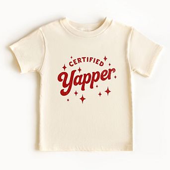 Certified Yapper Stars Distressed - Toddler Short Sleeve Graphic T-Shirt