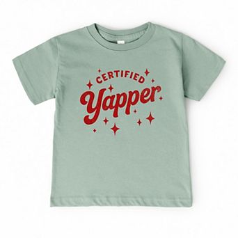 Certified Yapper Stars Distressed - Toddler Short Sleeve Graphic T-Shirt