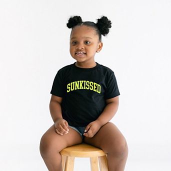 Sunkissed Varsity Arched Puff Print - Toddler Short Sleeve Graphic T-Shirt