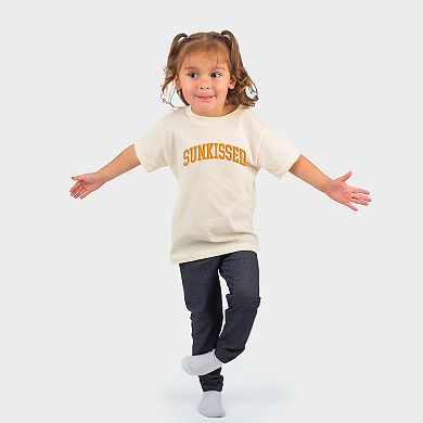 Sunkissed Varsity Arched Puff Print - Toddler Short Sleeve Graphic T-Shirt