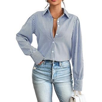 Zeagoo Womens Blouses Dressy Casual Spring Long Sleeve Shirts Button Down Tops Fashion