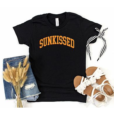 Sunkissed Varsity Arched Puff Print - Youth Short Sleeve Graphic T-Shirt