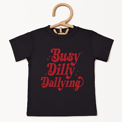 Busy Dilly Dallying Stars Distressed - Toddler Short Sleeve Graphic T-Shirt