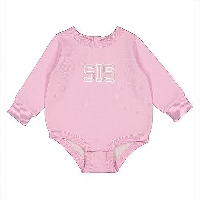 Embroidered Sis Outline - Infant Fleece BodySuit