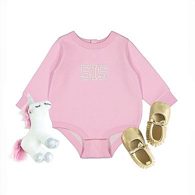 Embroidered Sis Outline - Infant Fleece BodySuit