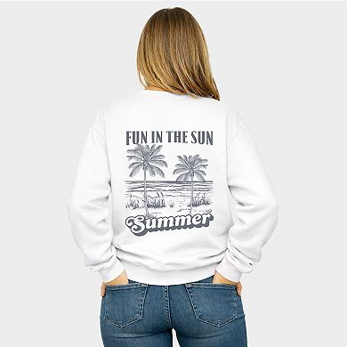 Fun In The Sun Summer Front And Back Design - Women's Graphic Sweatshirt