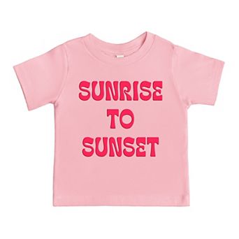 Sunrise To Sunset Puff Print - Toddler Short Sleeve Graphic T-Shirt