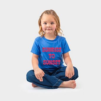 Sunrise To Sunset Puff Print - Toddler Short Sleeve Graphic T-Shirt