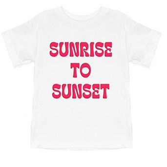 Sunrise To Sunset Puff Print - Toddler Short Sleeve Graphic T-Shirt