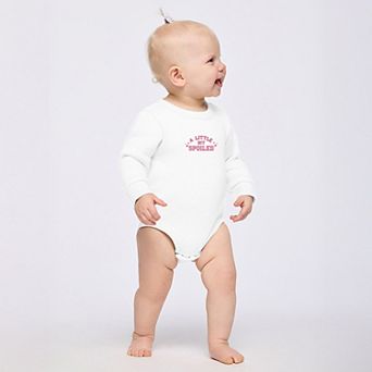 Embroidered A Little Bit Spoiled - Infant Fleece BodySuit