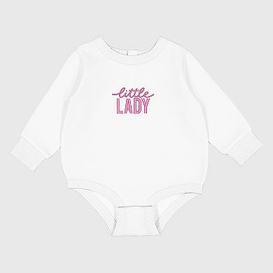 Embroidered Little Lady - Infant Fleece BodySuit
