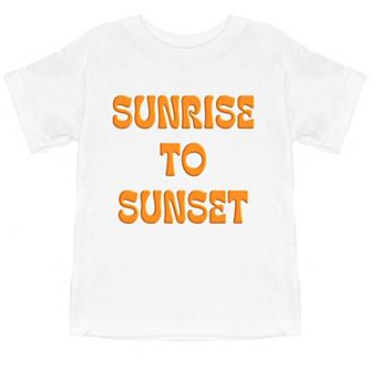 Sunrise To Sunset Puff Print - Toddler Short Sleeve Graphic T-Shirt