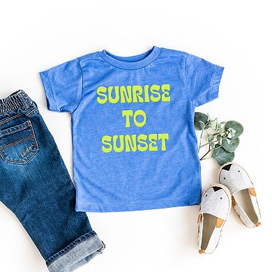 Sunrise To Sunset Puff Print - Toddler Short Sleeve Graphic T-Shirt