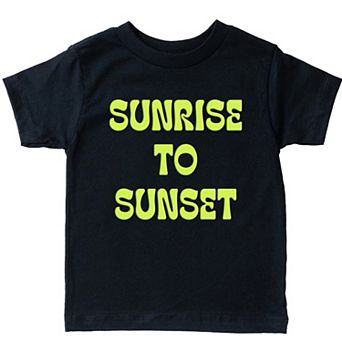 Sunrise To Sunset Puff Print - Toddler Short Sleeve Graphic T-Shirt