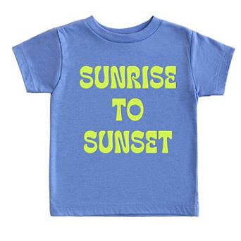 Sunrise To Sunset Puff Print - Toddler Short Sleeve Graphic T-Shirt