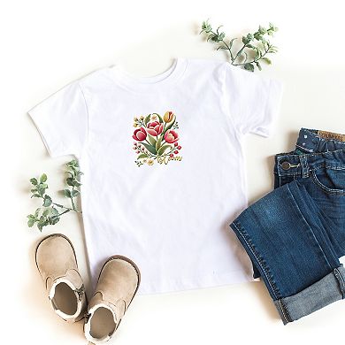 Bloom Tulips - Toddler Short Sleeve Graphic T-Shirt