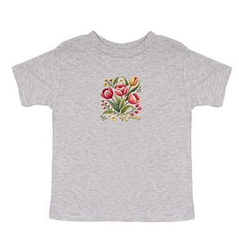 Bloom Tulips - Toddler Short Sleeve Graphic T-Shirt