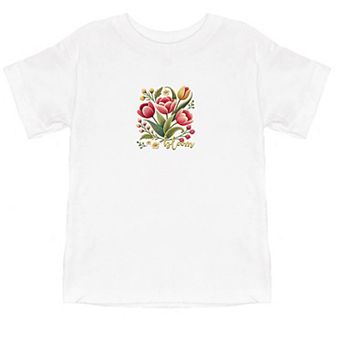 Bloom Tulips - Toddler Short Sleeve Graphic T-Shirt