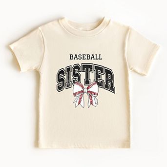 Baseball Sister Varsity Coquette - Toddler Short Sleeve Graphic T-Shirt