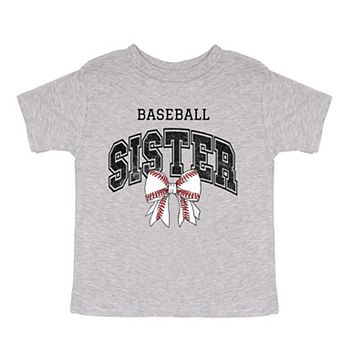 Baseball Sister Varsity Coquette - Toddler Short Sleeve Graphic T-Shirt