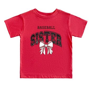 Baseball Sister Varsity Coquette - Toddler Short Sleeve Graphic T-Shirt