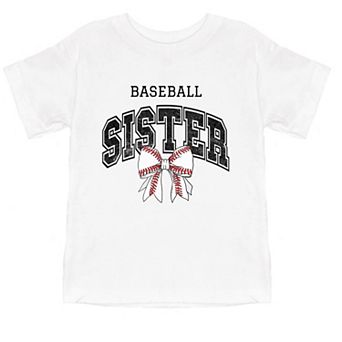 Baseball Sister Varsity Coquette - Toddler Short Sleeve Graphic T-Shirt