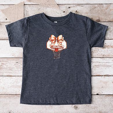 Basketball Hoop Coquette - Toddler Short Sleeve Graphic T-Shirt