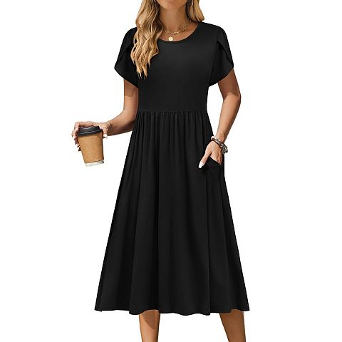 Женские платья Zeagoo Women s Boho Midi T Shirt Dress, A Line Casual Summer Sundress with Pockets