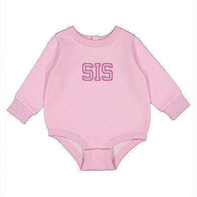 Embroidered Sis Outline - Infant Fleece BodySuit