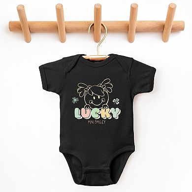 Mini Smiley Lucky Aria - Baby Short Sleeve Graphic Bodysuit