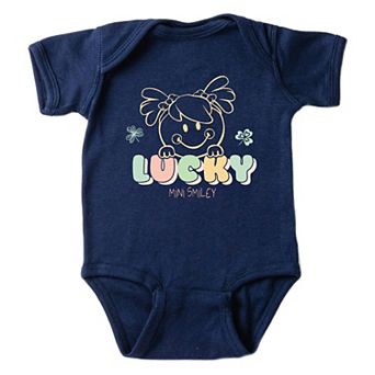 Mini Smiley Lucky Aria - Baby Short Sleeve Graphic Bodysuit