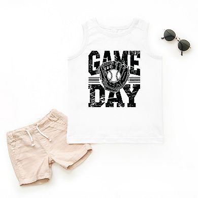 Baseball Game Day Glove - Toddler Graphic Tank