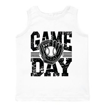 Baseball Game Day Glove - Toddler Graphic Tank