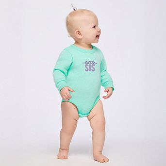 Embroidered Little Sis - Infant Fleece BodySuit