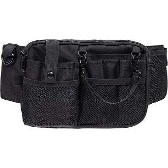 ZUQIETA Nurse Fanny Pack with Multi-Compartment & Tape Holder for Nurses & Students, Black