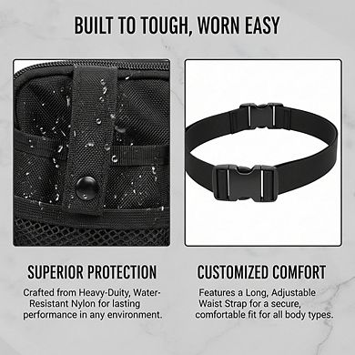 ZUQIETA Nurse Fanny Pack with Multi-Compartment & Tape Holder for Nurses & Students, Black