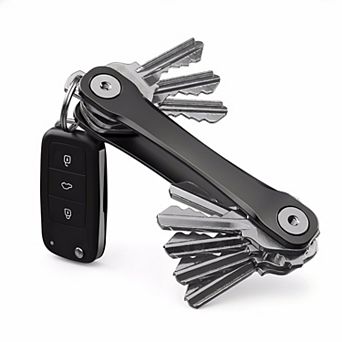 ZUQIETA Compact Key Holder Organizer for Up to 8 Keys - Minimalist Clutter-Free Keychain