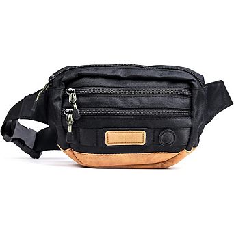 ZUQIETA Fanny Pack with 3 Pockets & Poop Bag Dispenser - Adjustable Strap for Treats, Balls & Keys