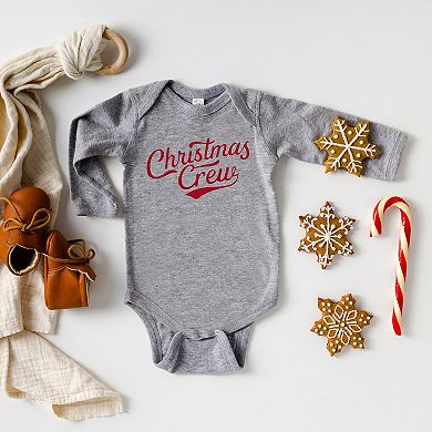 Christmas Crew Cursive - Baby Long Sleeve Bodysuit