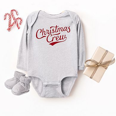 Christmas Crew Cursive - Baby Long Sleeve Bodysuit