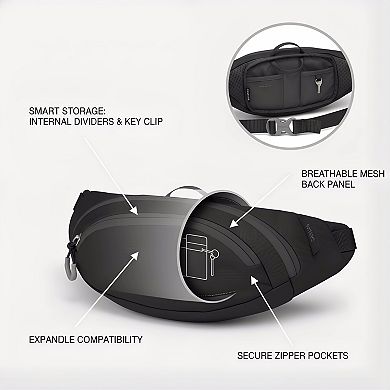 ZUQIETA Lightweight Mini Waist Pack - Crossbody Belt Bag with Shoulder Carry Option