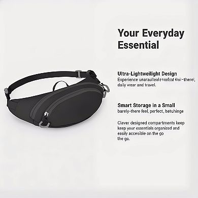 ZUQIETA Lightweight Mini Waist Pack - Crossbody Belt Bag with Shoulder Carry Option