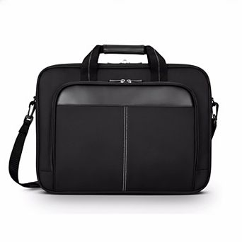 ZUQIETA Classic Slim Ergonomic Laptop Bag - Foam Padded Briefcase & Messenger