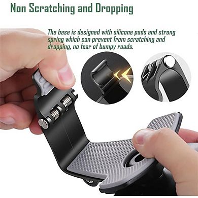 Universal Dashboard Car Phone Mount with 360 Degree Rotation Clip