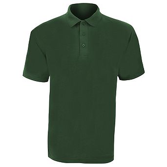 UCC 50/50 Mens Plain Pique Short Sleeve Polo Shirt