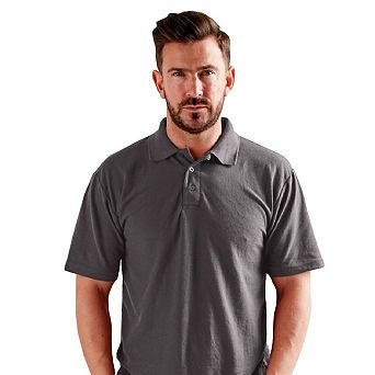 UCC 50/50 Mens Plain Pique Short Sleeve Polo Shirt