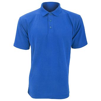 UCC 50/50 Mens Plain Pique Short Sleeve Polo Shirt