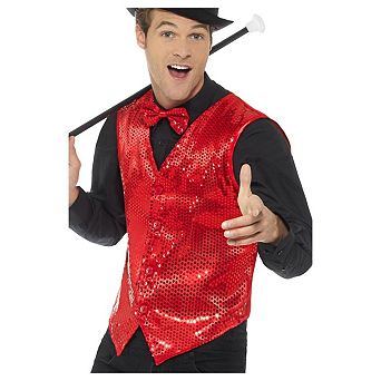 Smiffys Unisex Adult Sequin Costume Vest