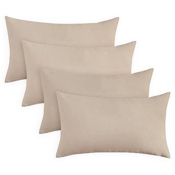 Covers&All Throw Pillow Inserts with Covers Set of 4, UV Resistant Waterproof Soft Cushions Pillows