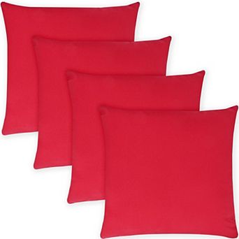 Covers&All Throw Pillow Inserts with Covers Set of 4, UV Resistant Waterproof Soft Cushions Pillows